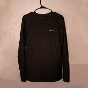 CLEARANCE Eddie Bauer Men’s Long Sleeve Performance Shirt – Black - Large